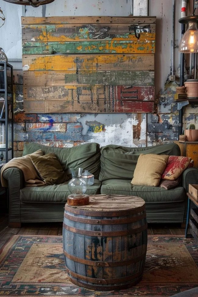 Reclaimed Industrial Drum Seating
