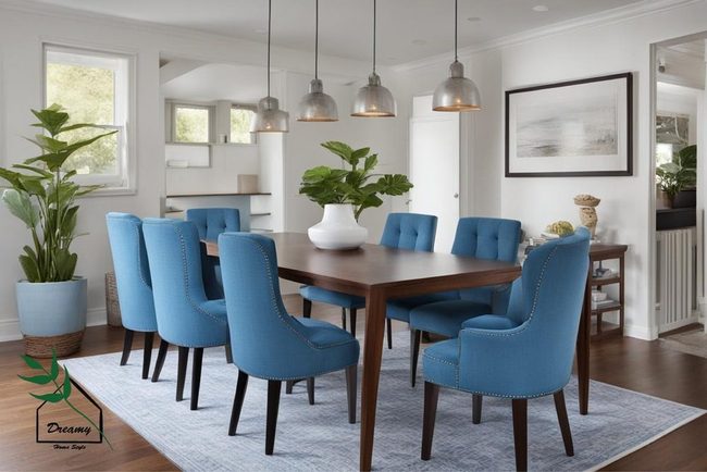 Navy Blue Walnut Sophisticated Pairing