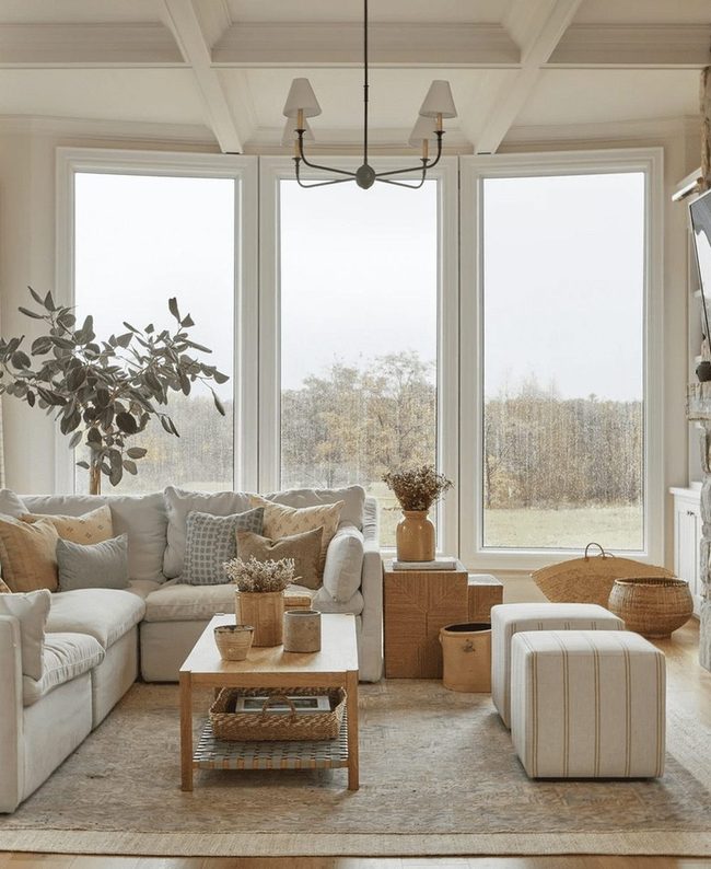 Wood Tones Meet Layered Warmth