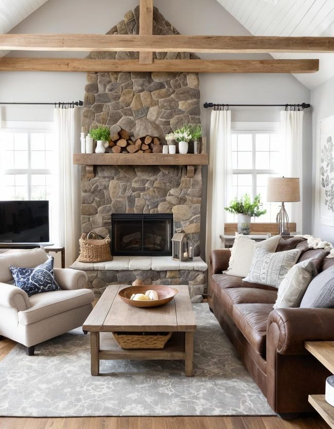 Layered Lantern and Diffused Sound Living Room