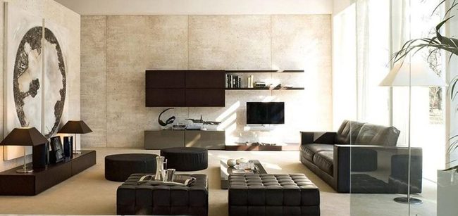 Dark Leather Meets Minimalist Light