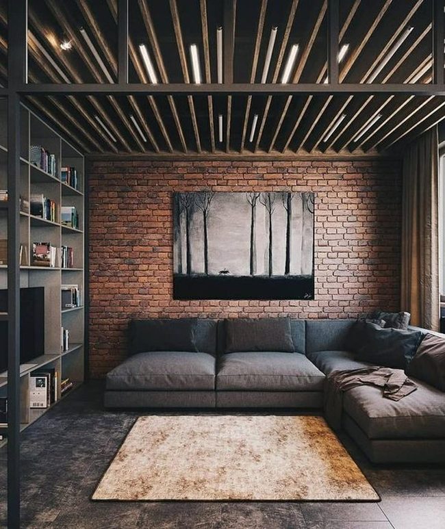 Exposed Brick Modern Living Space