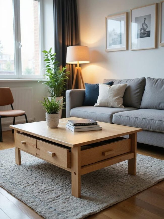 Lift-Top Coffee Table Storage