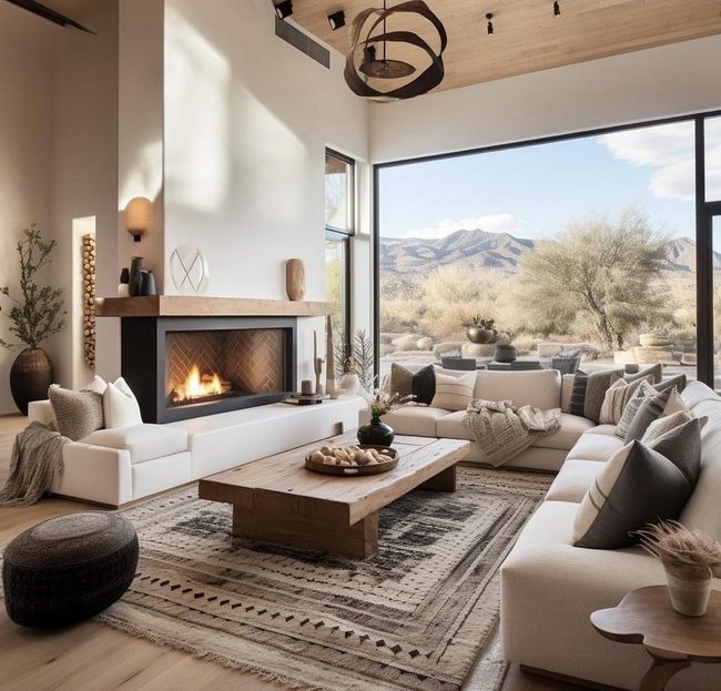Sunlit Sectional With Earthy Tones