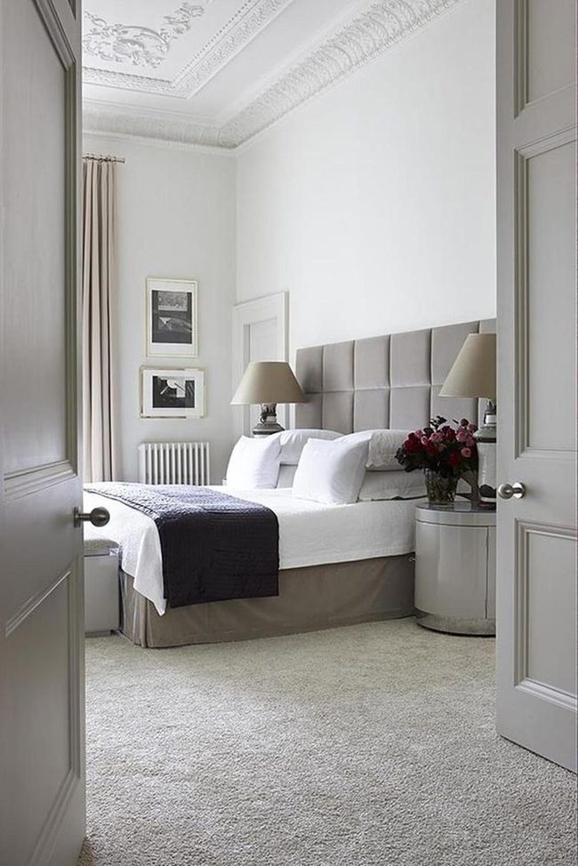 Dark Wood Floors With Neutral Palette