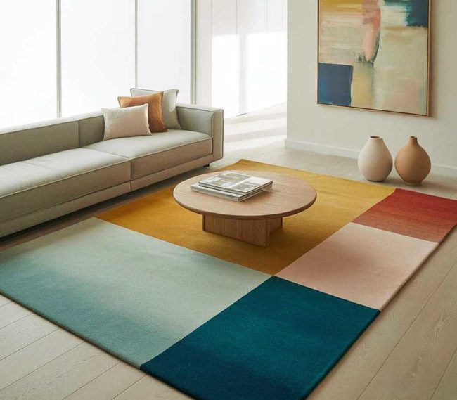 Teal Mustard Blush Color Blocking