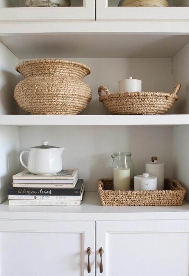 Woven Rattan Organizer Baskets Solution