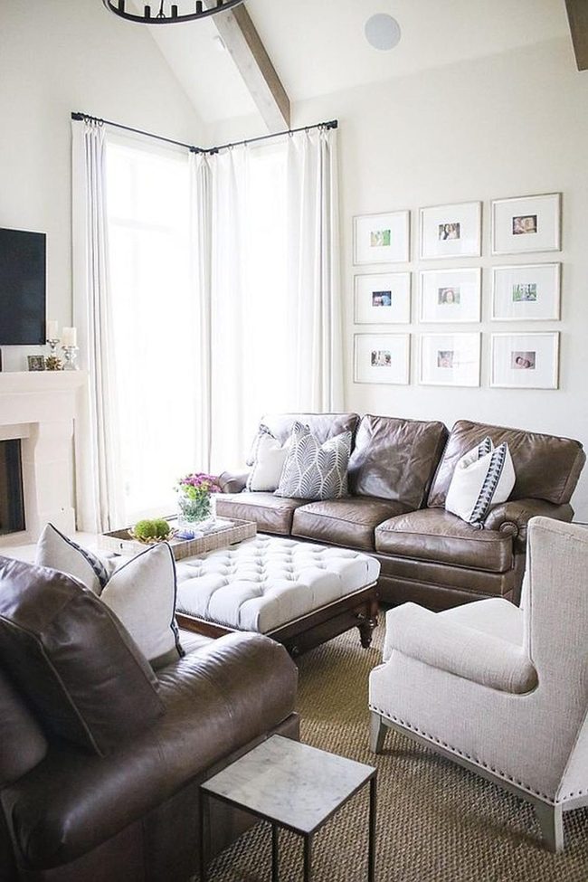 Leather And Light Neutral Living