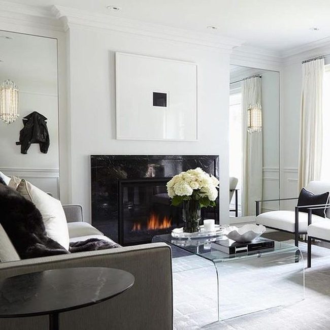 Black Marble Fireplace Statement