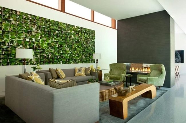 Bright Green Living Room With Natural Light