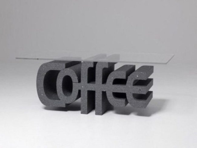 Glass Top Coffee Letter Base