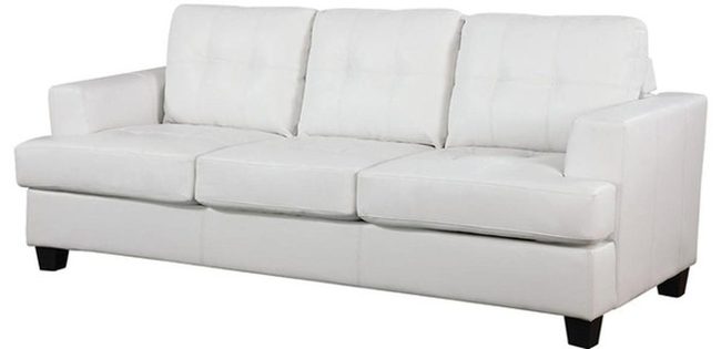 Glossy White Sofa Pure Brightness