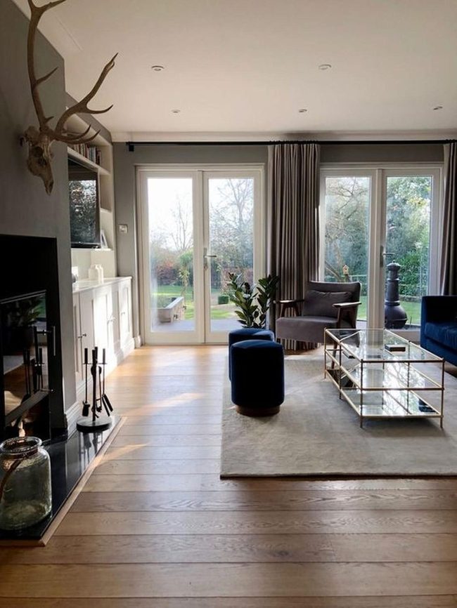 Glass Doors Flooded With Garden Light