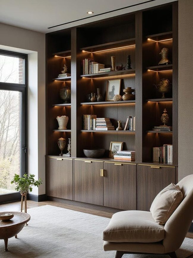 Golden Natural Timber Gallery Shelving System