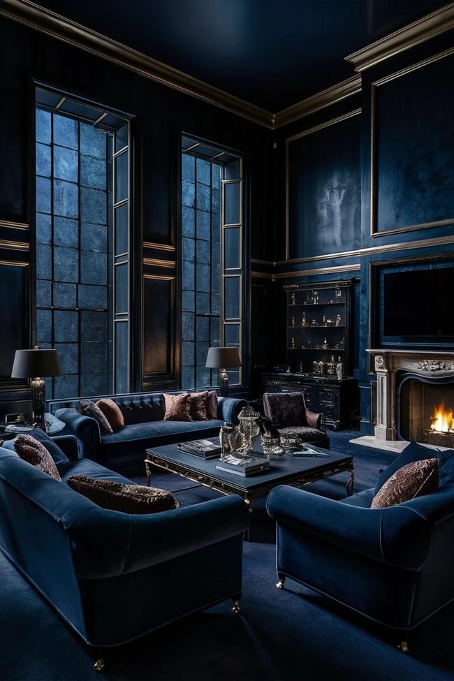 Dark Blue Gold Luxury Palette