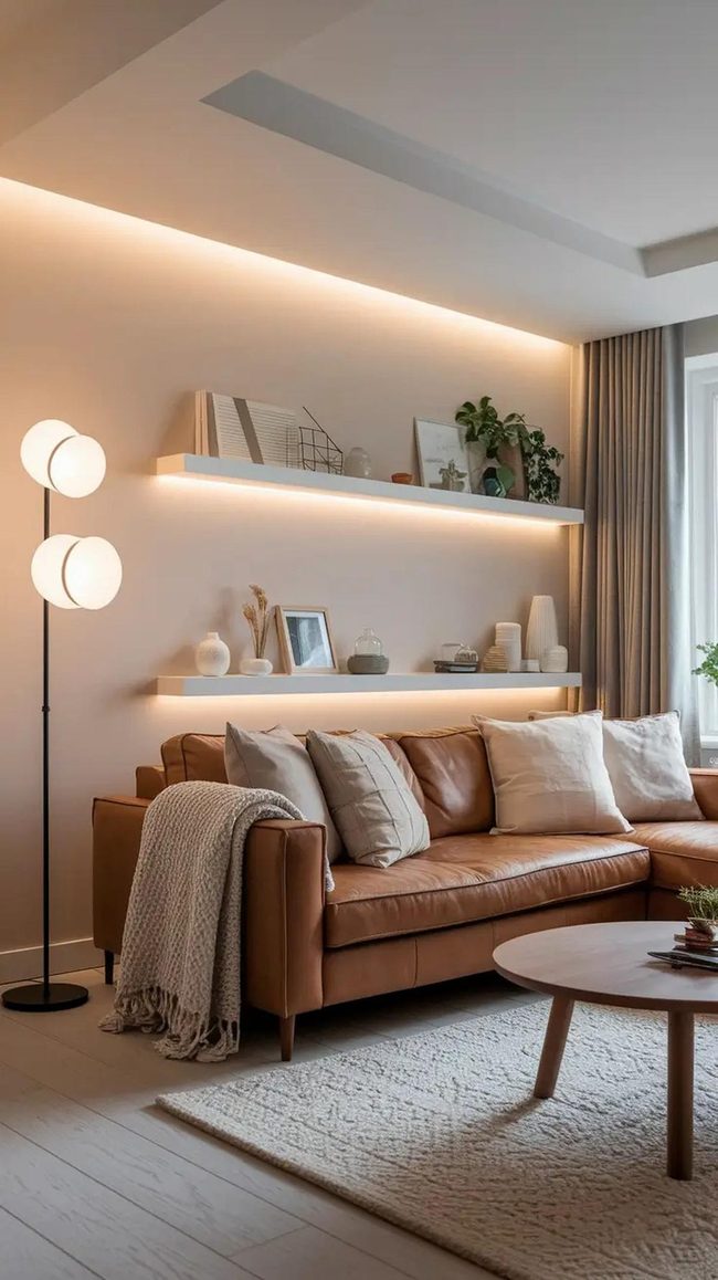 Layered Warm Light Throughout Space