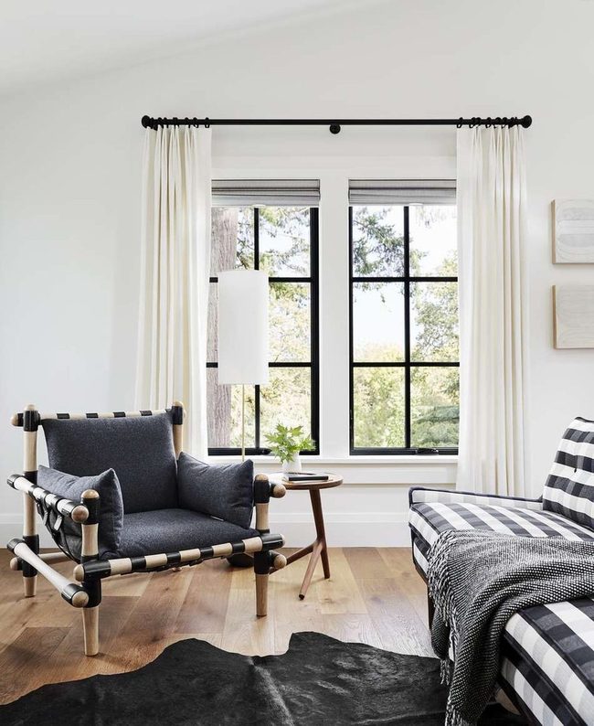 Black Rod Meets White Drapes