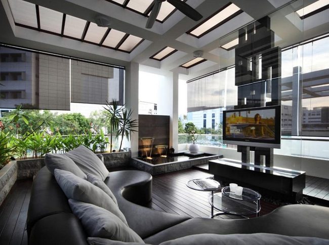 Black Leather Modern Seating