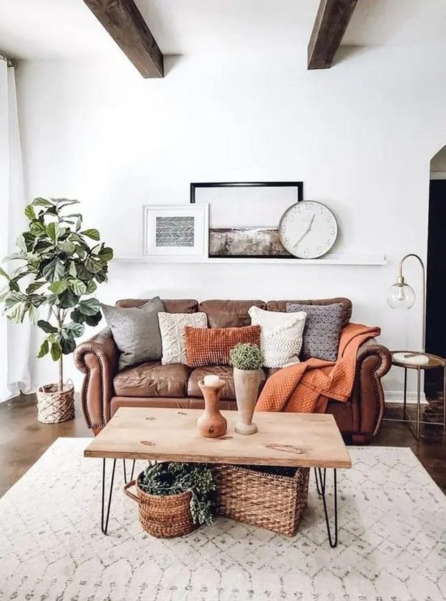 Brown Leather Anchors Modern Farmhouse