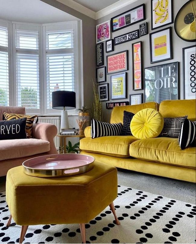 Yellow Sofa Steals The Show