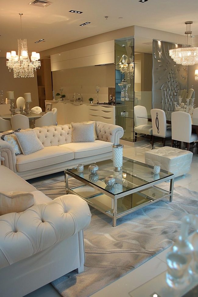 Gold Metallics And Mirrored Furniture