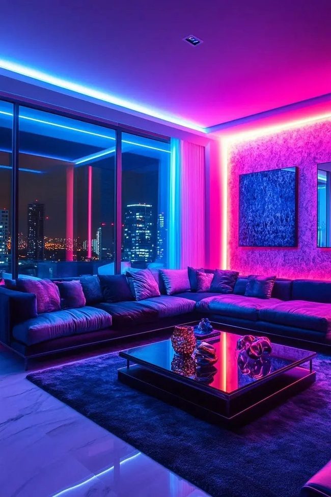 Neon Glow Dark Walls