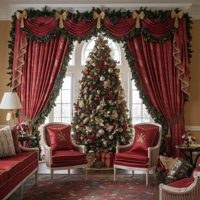 Red Velvet Christmas Windows