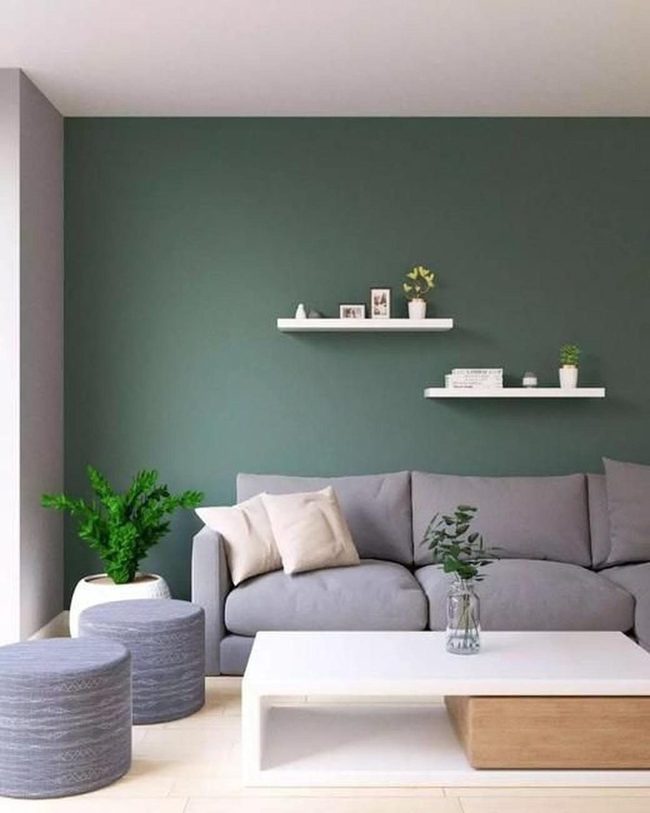Gray Sofa Meets Living Green