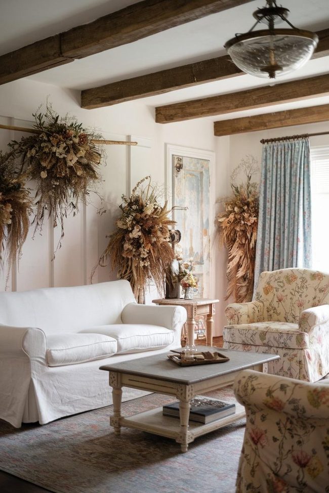 Dried Flowers Meet Weathered Wood