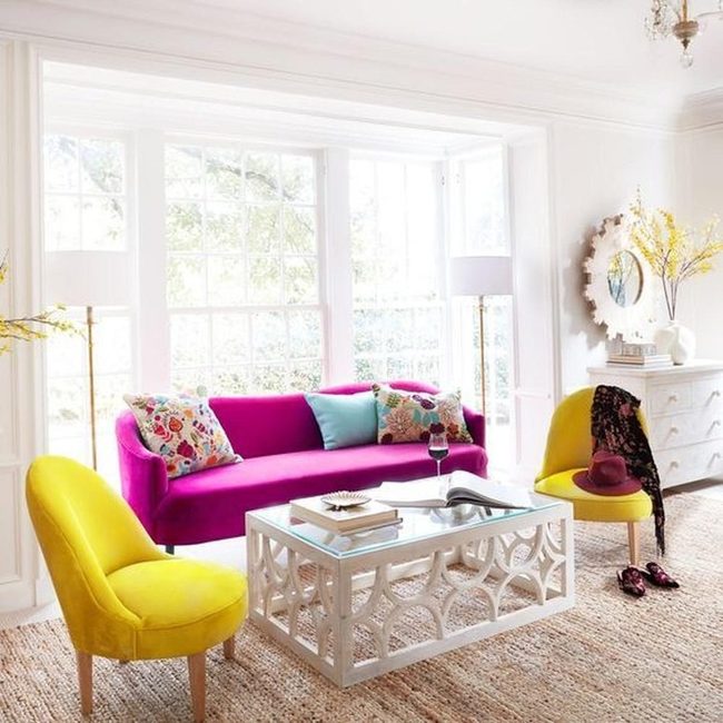 Pink Sofas And Sunny Chairs