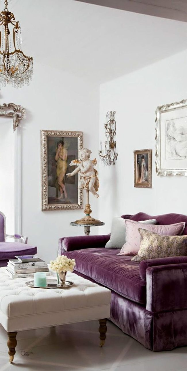 Purple Velvet Elegance With Crystal Light