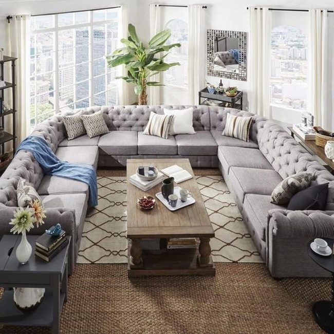Gray Sectional Gathers Natural Light