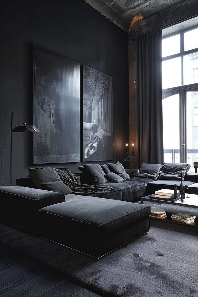 Black Sectional Shadows