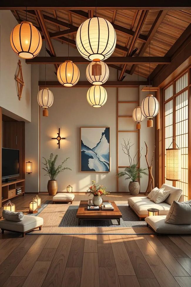 Paper Lanterns Cast Understated Shadows