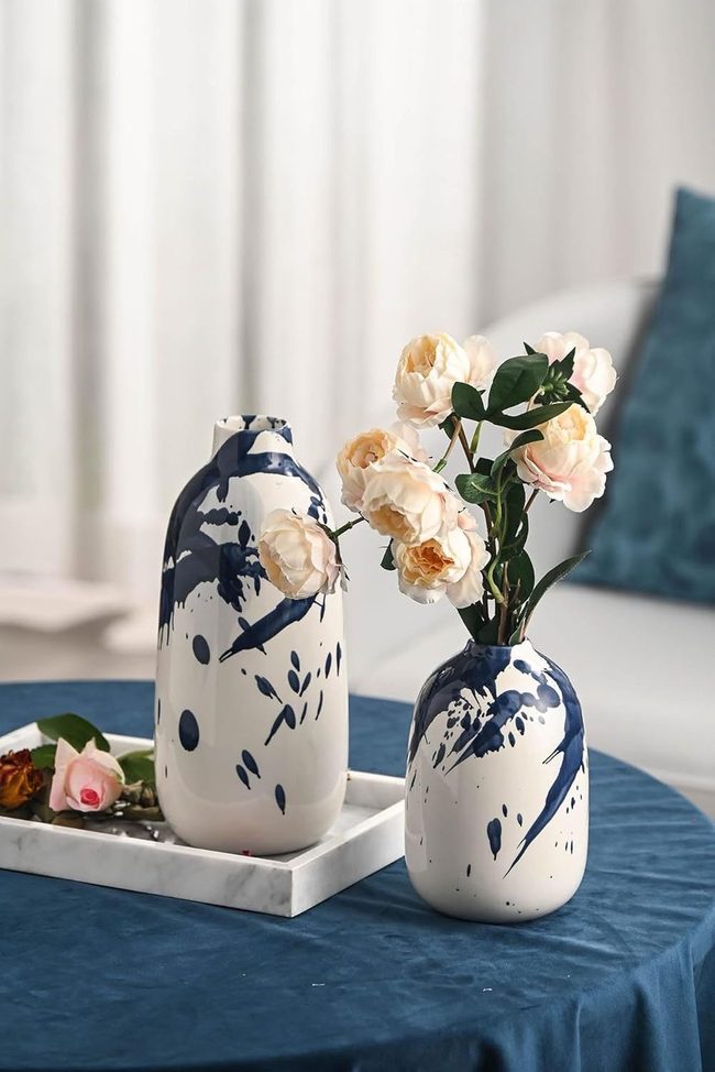 Navy Splash Ceramic Vessels