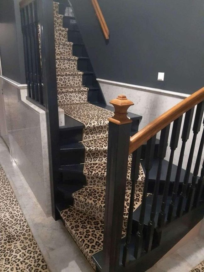 Leopard Print Staircase Statement