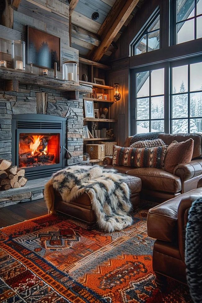 Deep Woods And Soft Leather Living