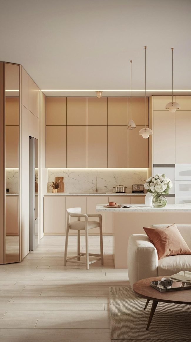 Deep Jewel Accent Wall Maximizes Space