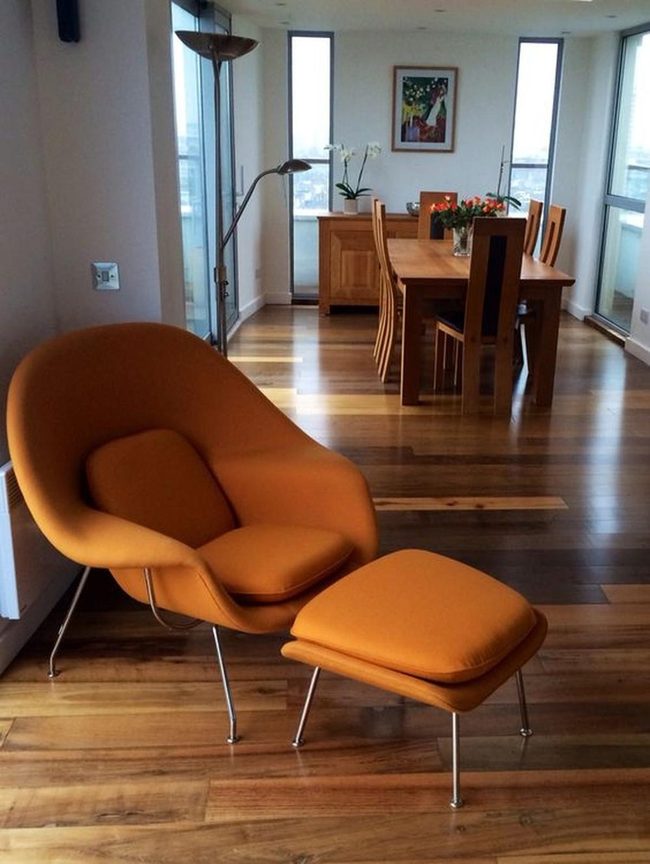 Orange Chair Steals The Room