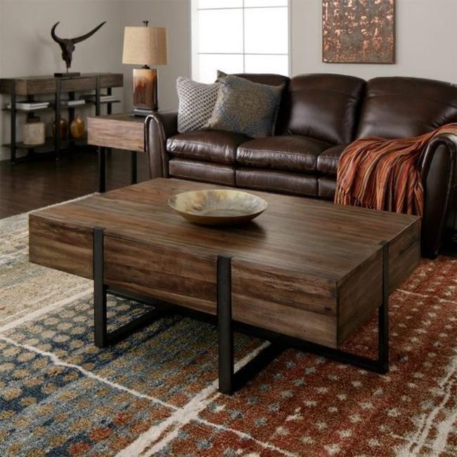 Metal And Reclaimed Wood Centerpiece