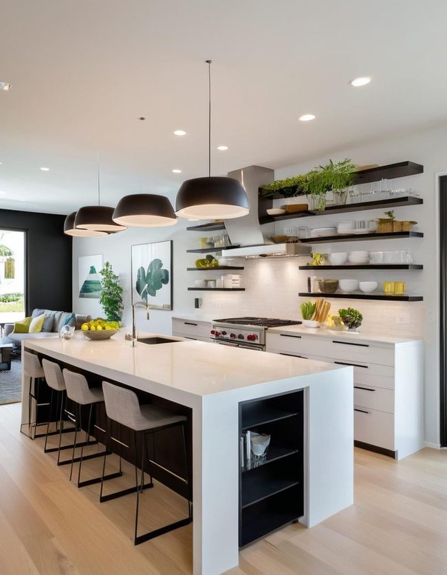 Pendant Lights Above Kitchen Island