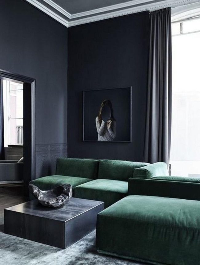 Emerald Velvet Meets Modern Dark