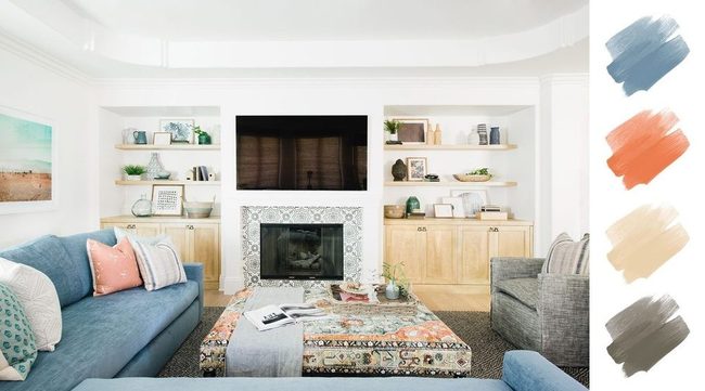 Denim Blues Meet Terra Cotta Warmth
