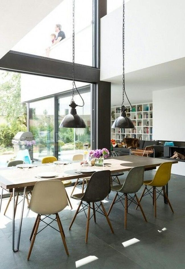 Garden-View Living With Gray Tiles