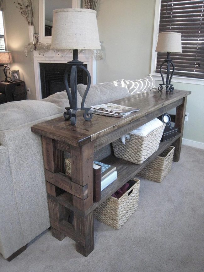 Reclaimed Wood Block Tables