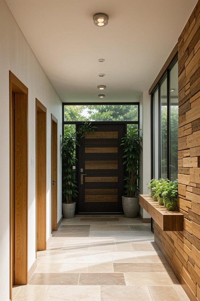 Reclaimed Walnut Hallway Sophistication
