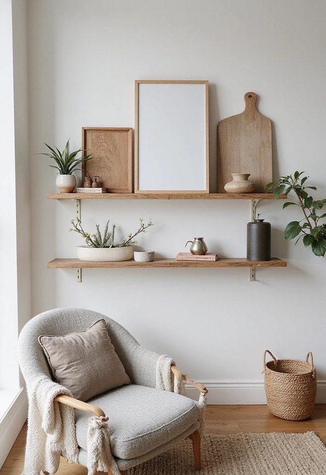 Mixed Material Shelf Display