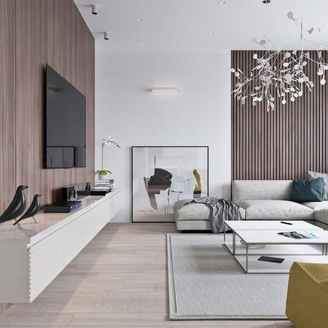 Glass Chandeliers And Calm Neutrals
