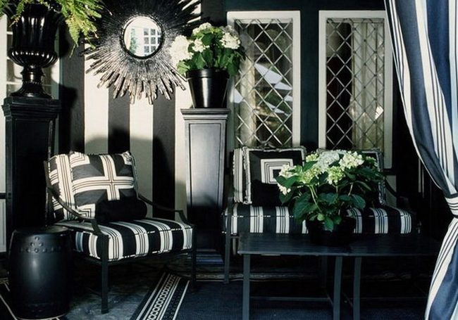 Striking Black And White Stripes