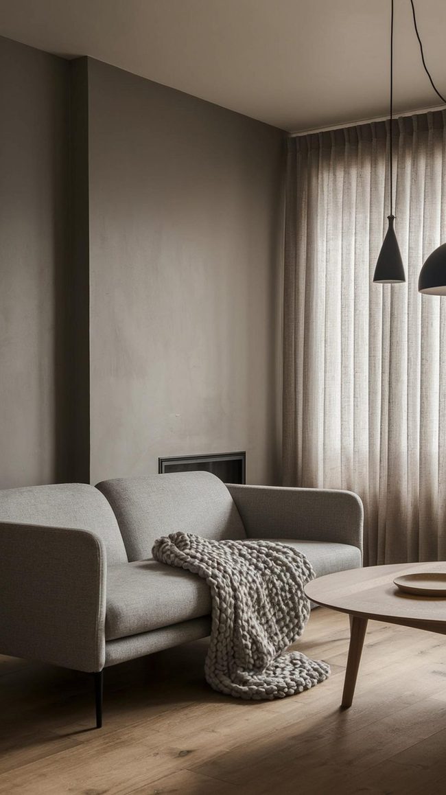 Gray Walls Black Accents Scandinavian